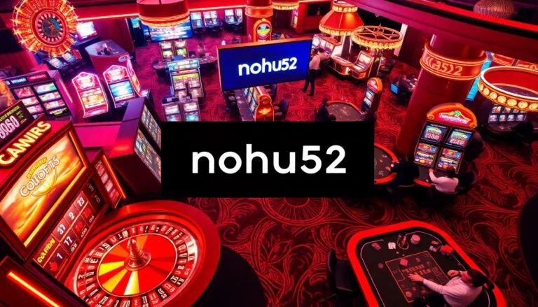 Experience the excitement of nohu52 with vibrant casino gaming including slot machines and poker tables.