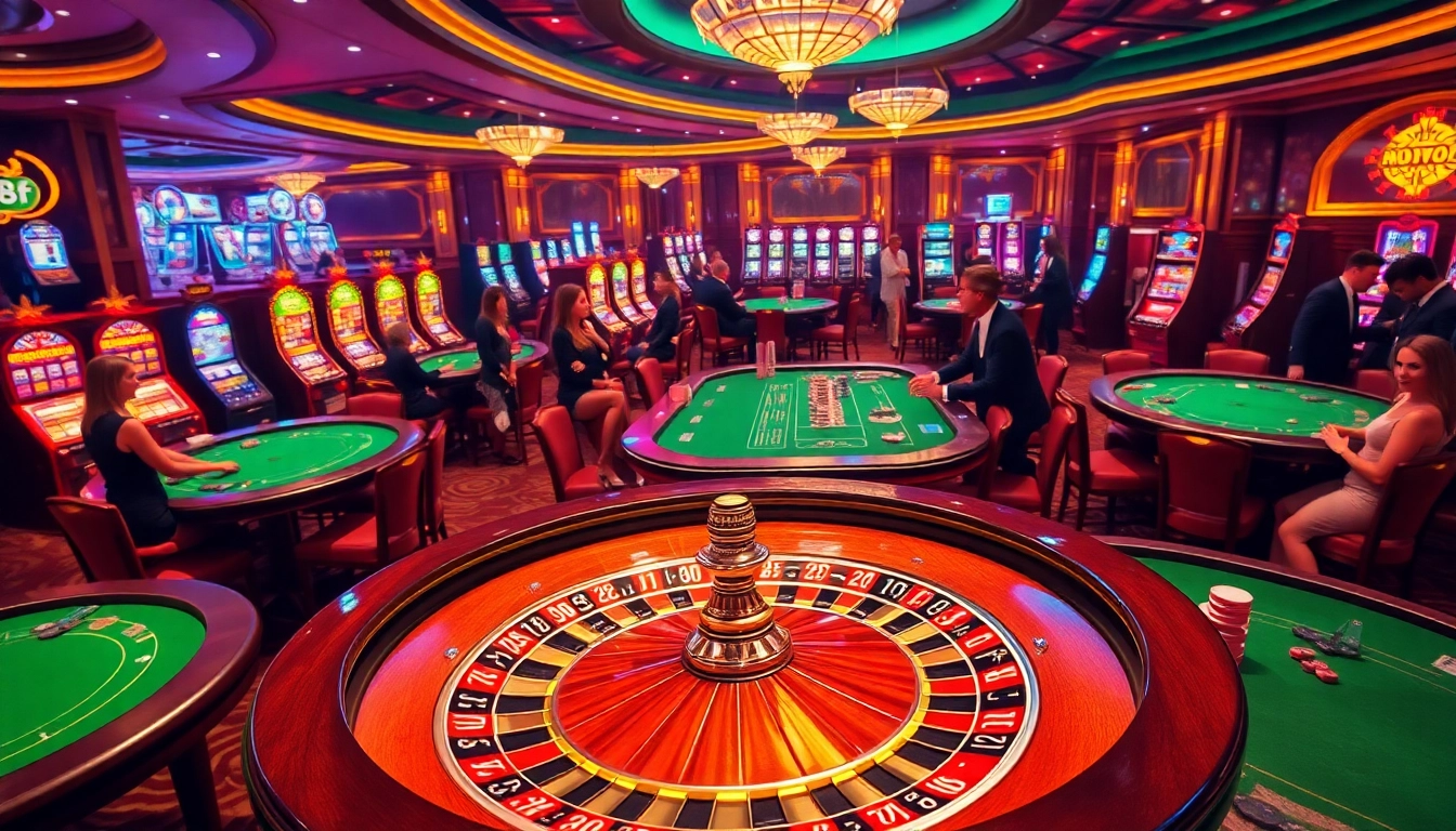 Experience the thrill of gaming at 789f casino with vibrant tables, rolling dice, and neon slots.