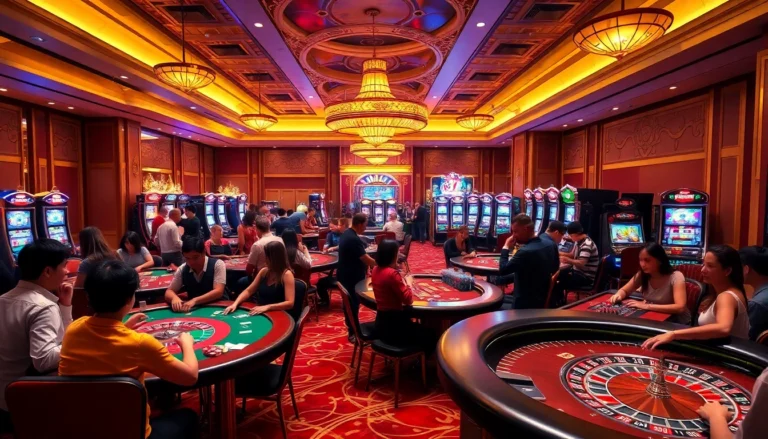 Explore the thrilling excitement of the casino with 789win link đăng nhập as players engage in lively games of blackjack and roulette.
